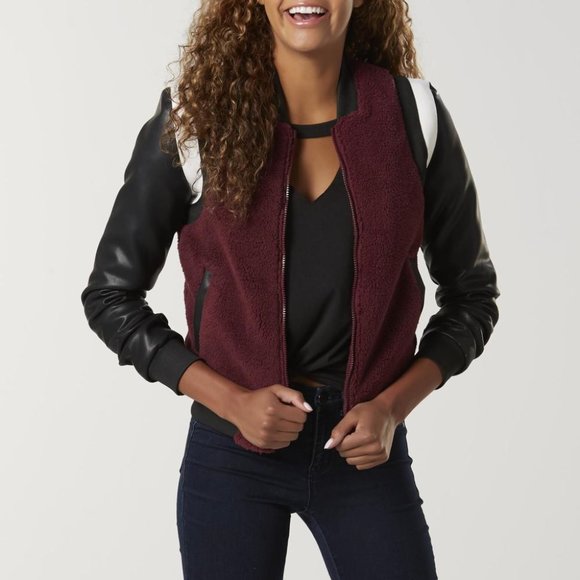 Sherpa Fleece Bomber Jacket from Joe Boxer NEW!!! BLACK ONLY *** - Picture 3 of 5